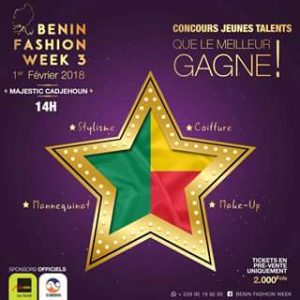 affiche du concours jeune talent benin fashion week 2018